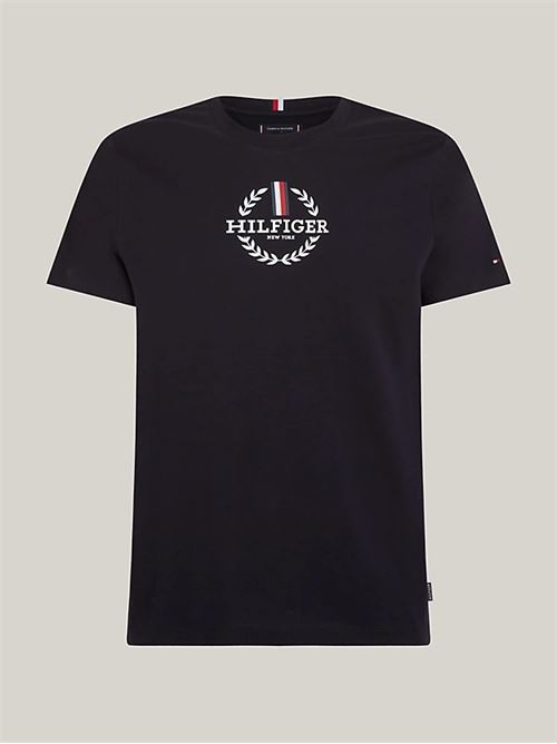 global stripe wreath tee TOMMY HILFIGER | MW0MW34388DW5